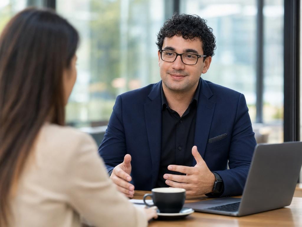 Deniz Duman im Kundengespräch