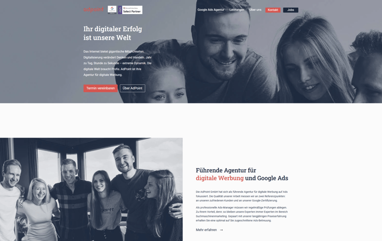 Website-Projekt AdPoint GmbH