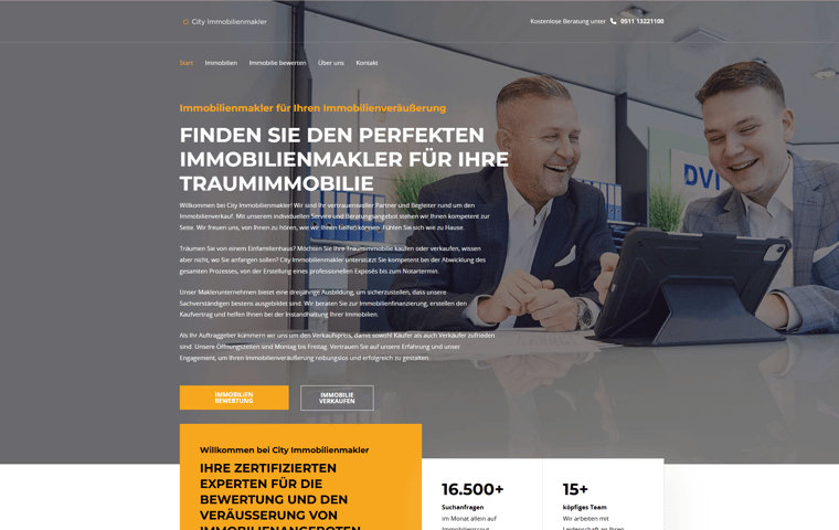 Website-Projekt City Immobilienmakler