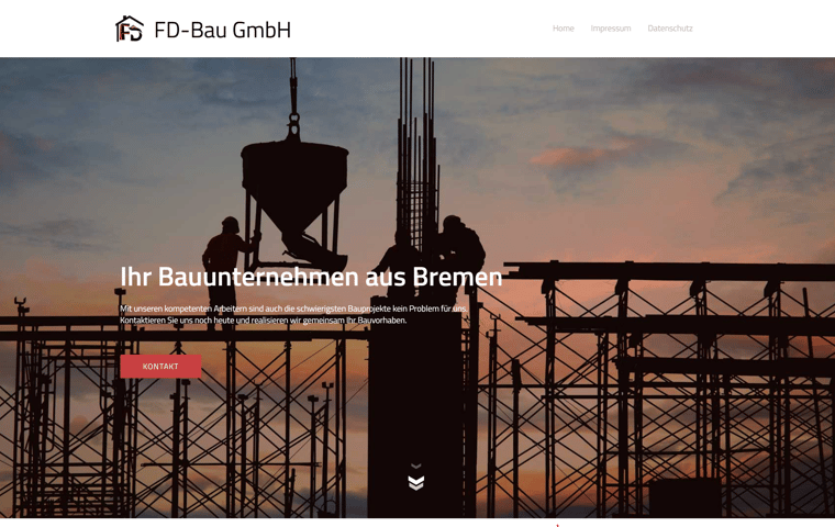 Website-Projekt FD Bau GmbH