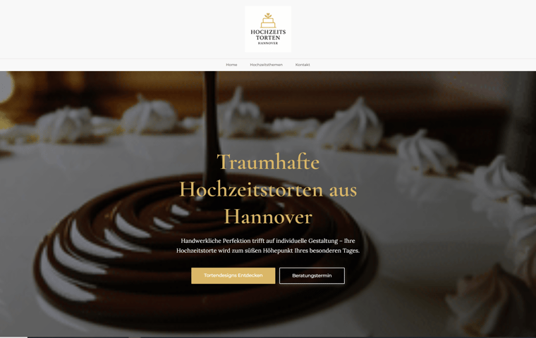Website-Projekt Hochzeitstorte Hannover