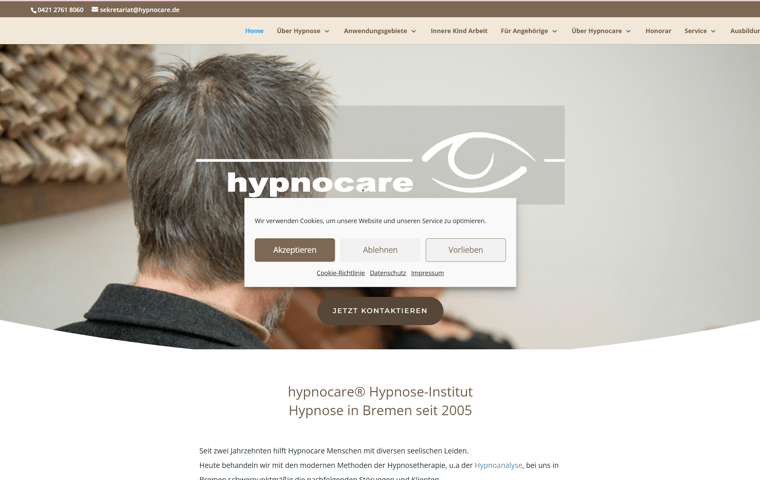 Website-Projekt Hypnocare
