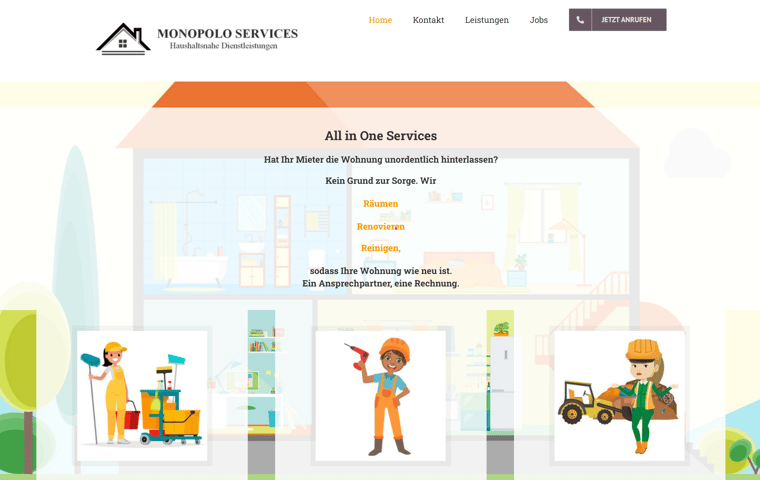 Website-Projekt Monopolo Services