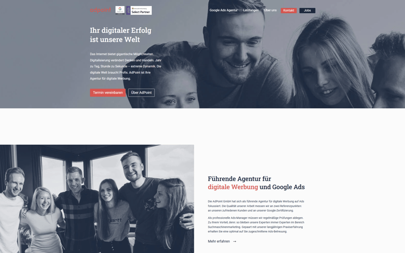 Website-Projekt AdPoint GmbH
