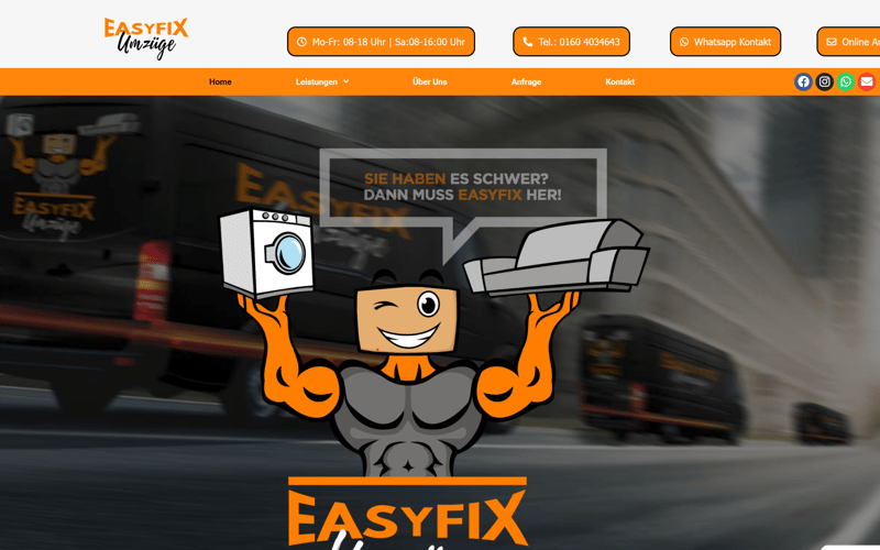 Website-Projekt EasyFix Umzüge
