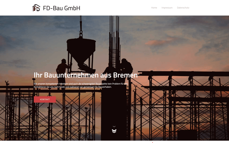 Website-Projekt FD Bau GmbH