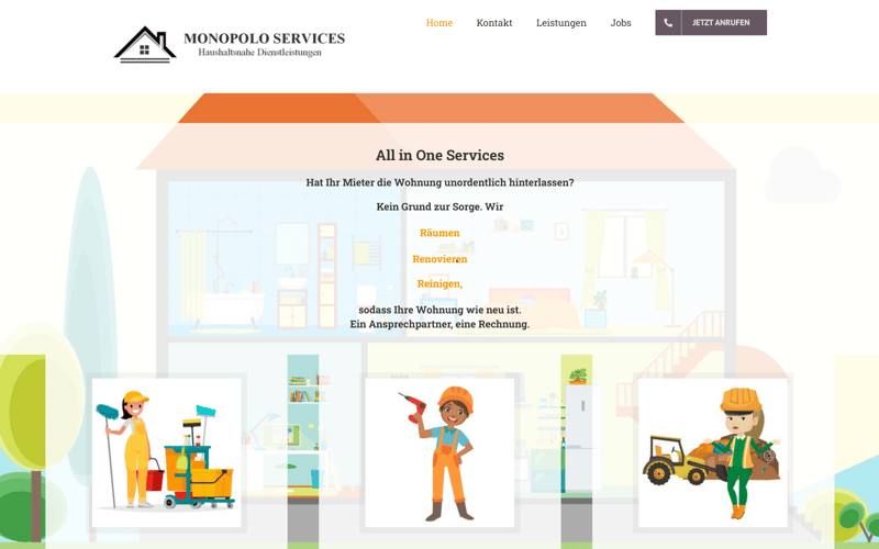 Website-Projekt Monopolo Services