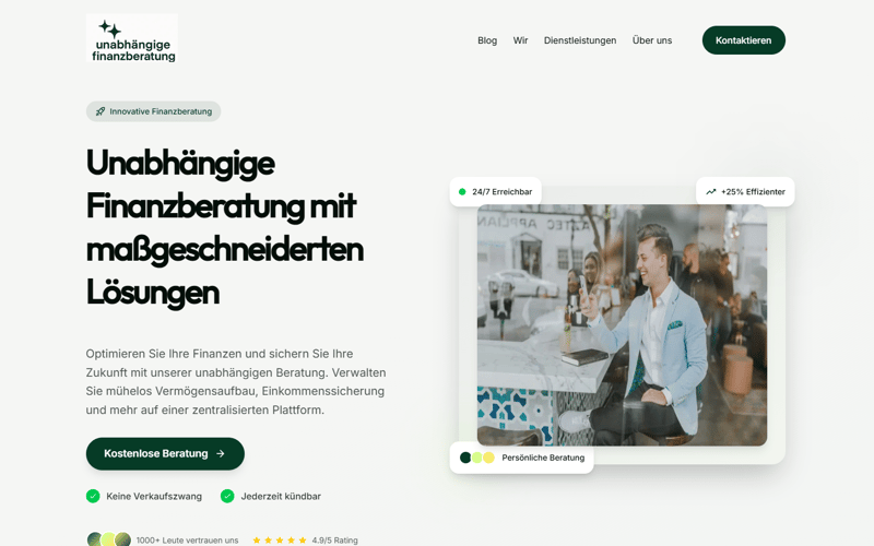 Website-Projekt Unabhängige Finanzberatung