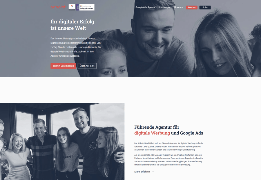 Website-Projekt AdPoint GmbH