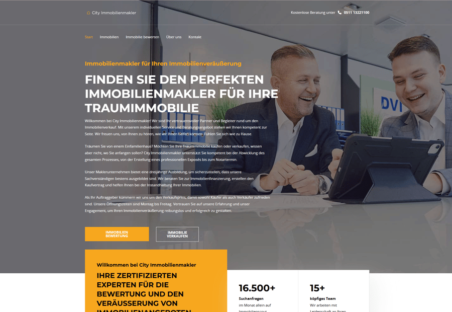 Website-Projekt City Immobilienmakler