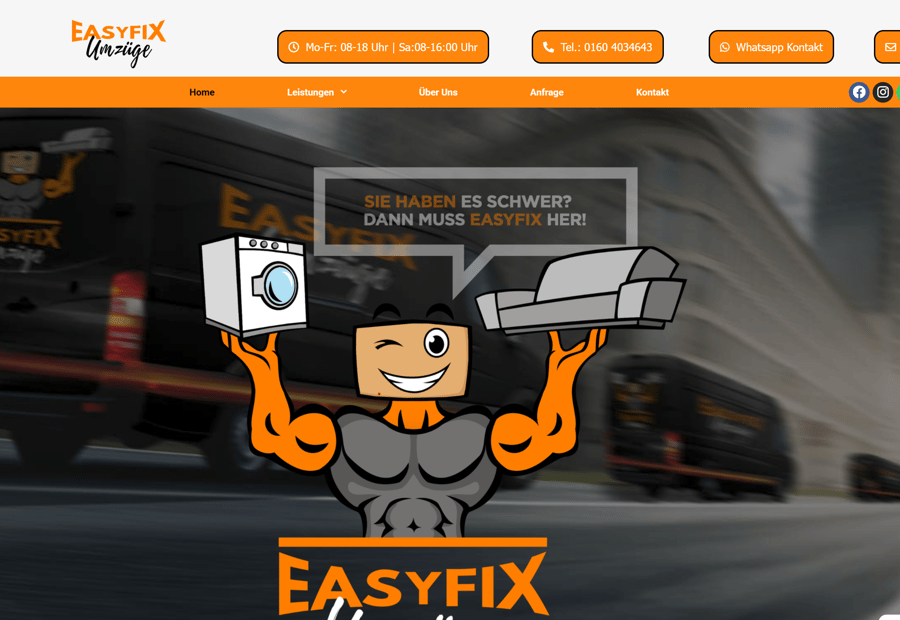 Website-Projekt EasyFix Umzüge