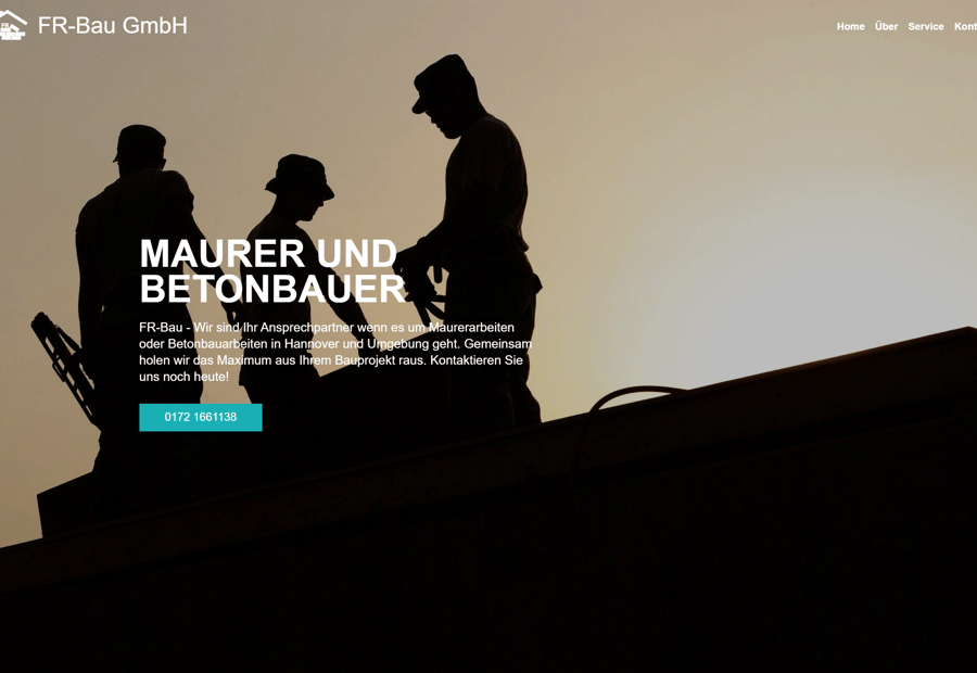 Website-Projekt FR Bau GmbH
