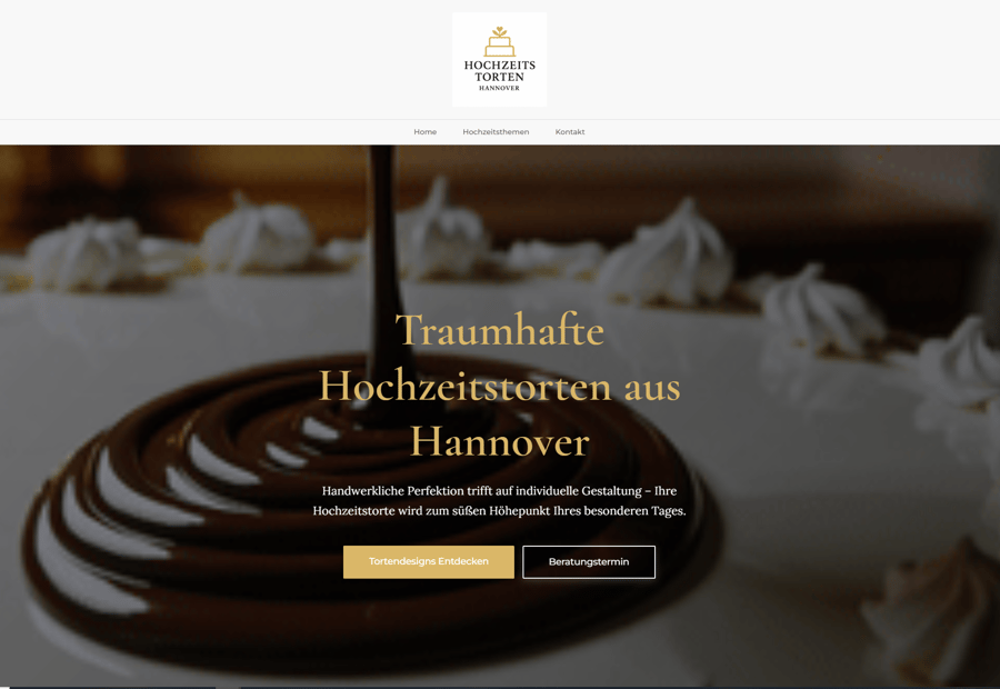 Website-Projekt Hochzeitstorte Hannover