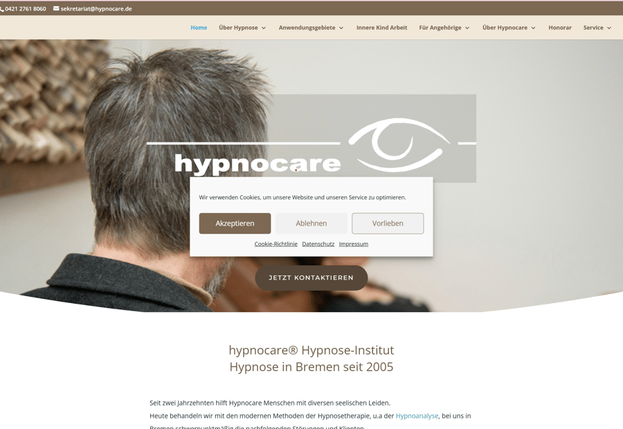 Website-Projekt Hypnocare