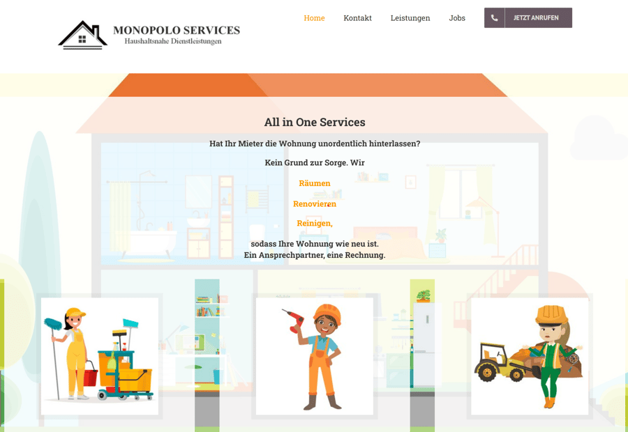 Website-Projekt Monopolo Services